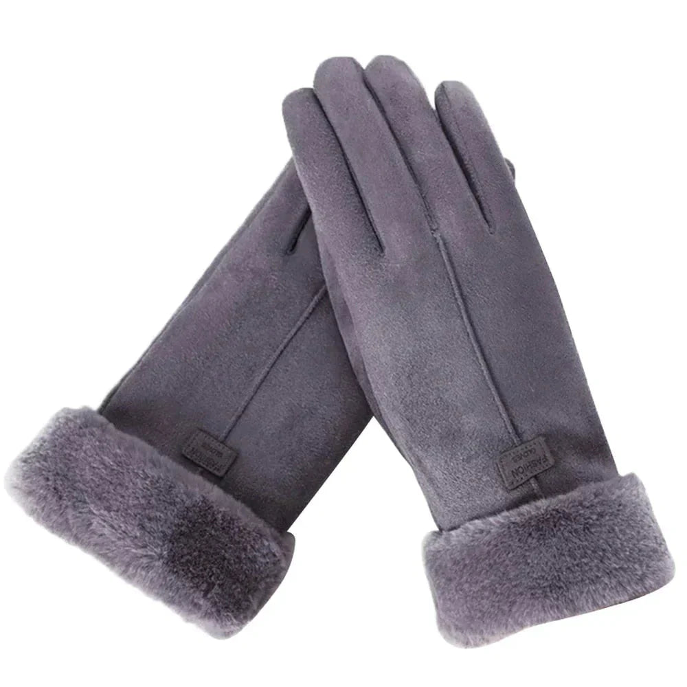 Berg-Feldt | Stilvolle Damenhandschuhe mit Pelzrand