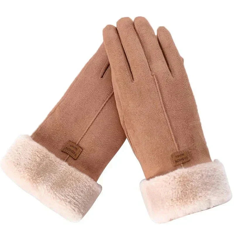 Berg-Feldt | Stilvolle Damenhandschuhe mit Pelzrand