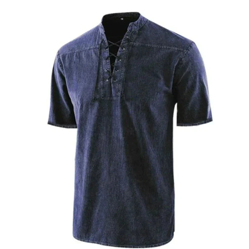 Herren Sommerhemd mit V-Ausschnitt - Dylan