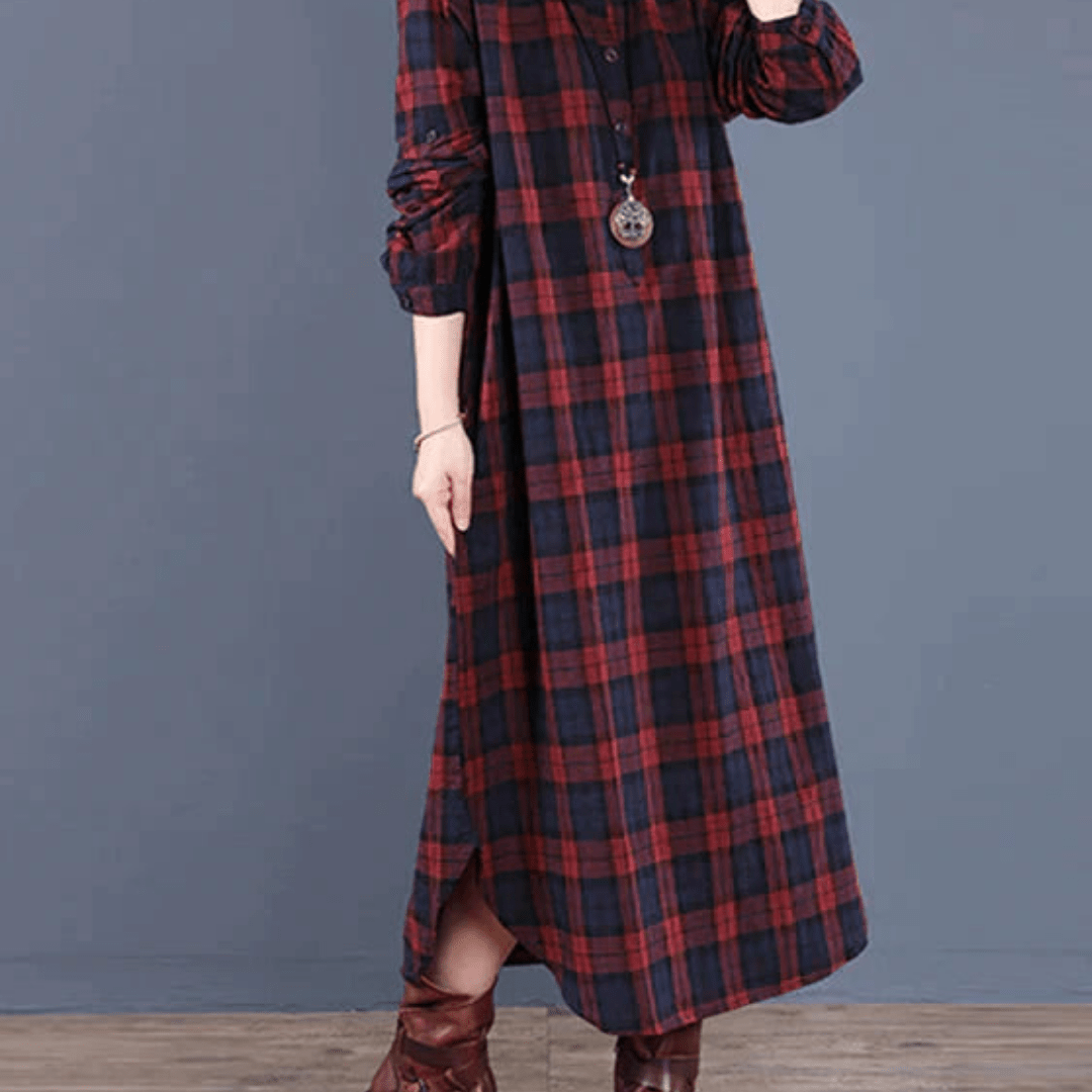 Maxikleid mit Karomuster aus Klenowina