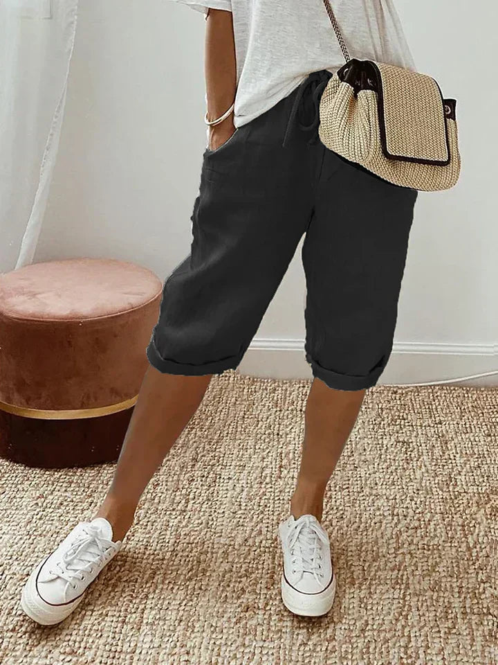 Short en coton et lin pour femme par Adriada