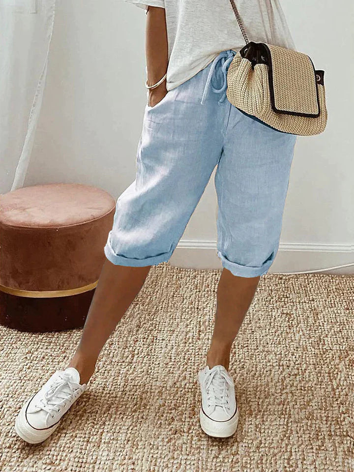 Short en coton et lin pour femme par Adriada