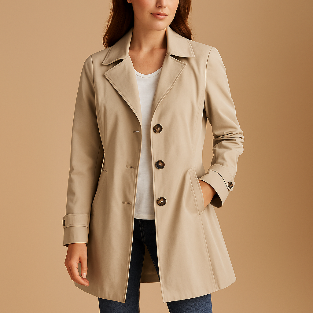 Berg-Feldt | Stilvoller Damen Trenchcoat mit Knopfverschluss