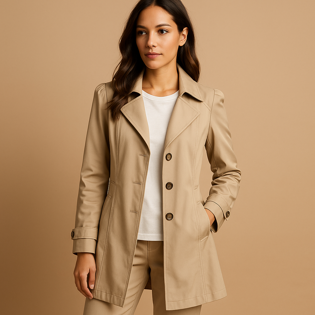 Berg-Feldt | Stilvoller Damen Trenchcoat mit Knopfverschluss