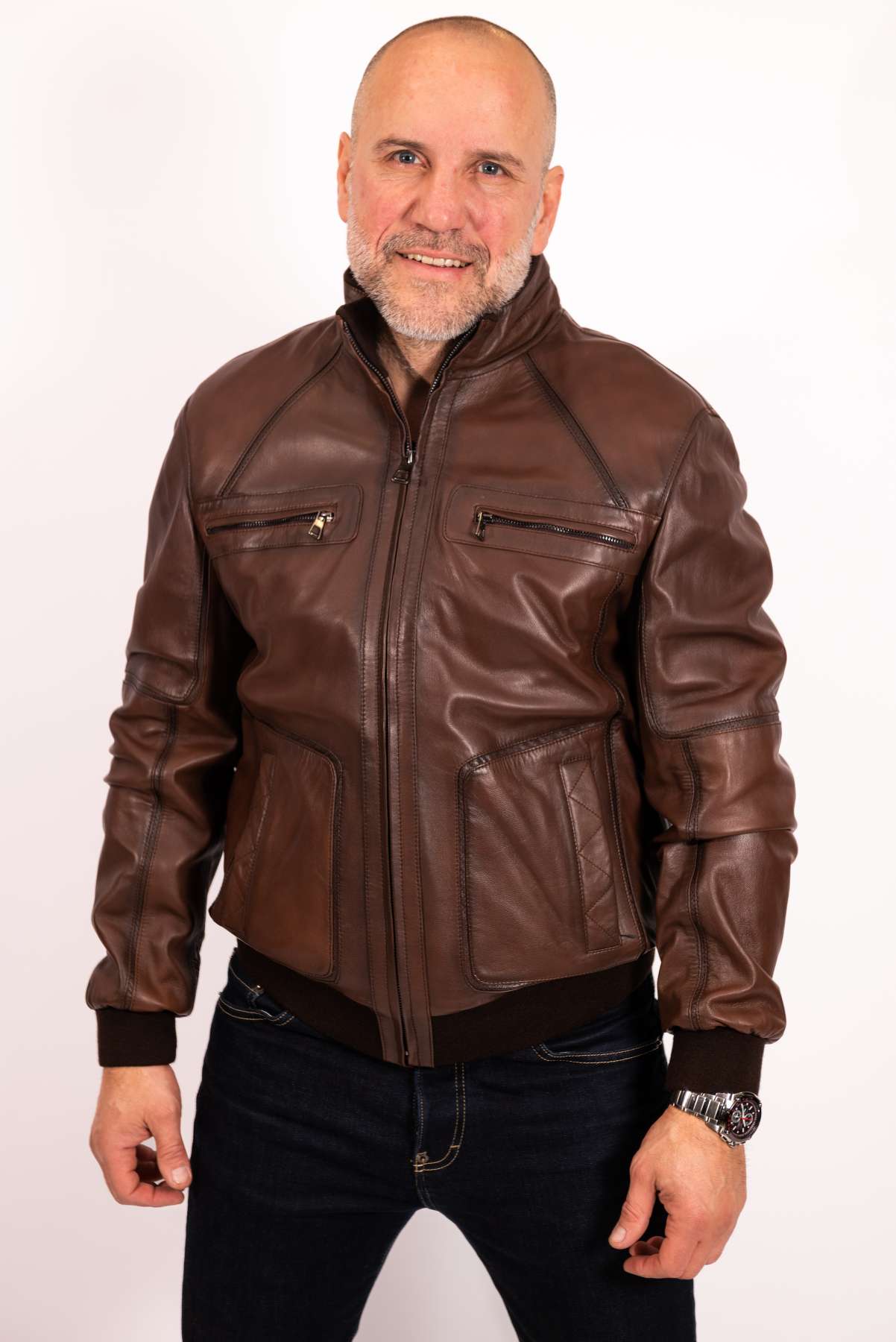 Berg-Feldt | Herren-Bomberjacke aus Leder