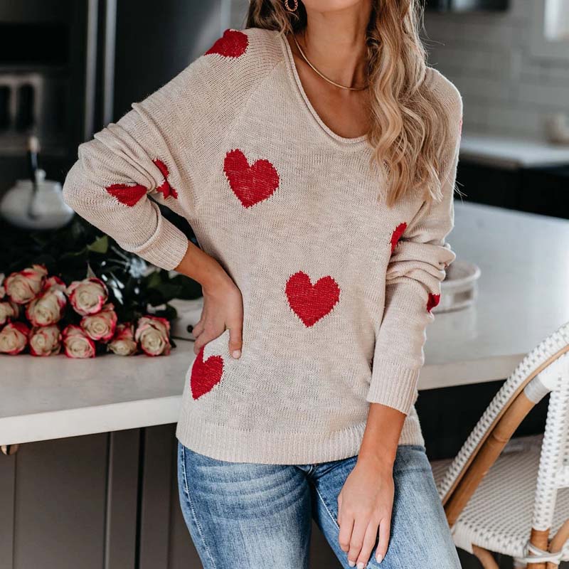 Berg-Feldt | Strickpullover Mit Herzmuster Für Damen
