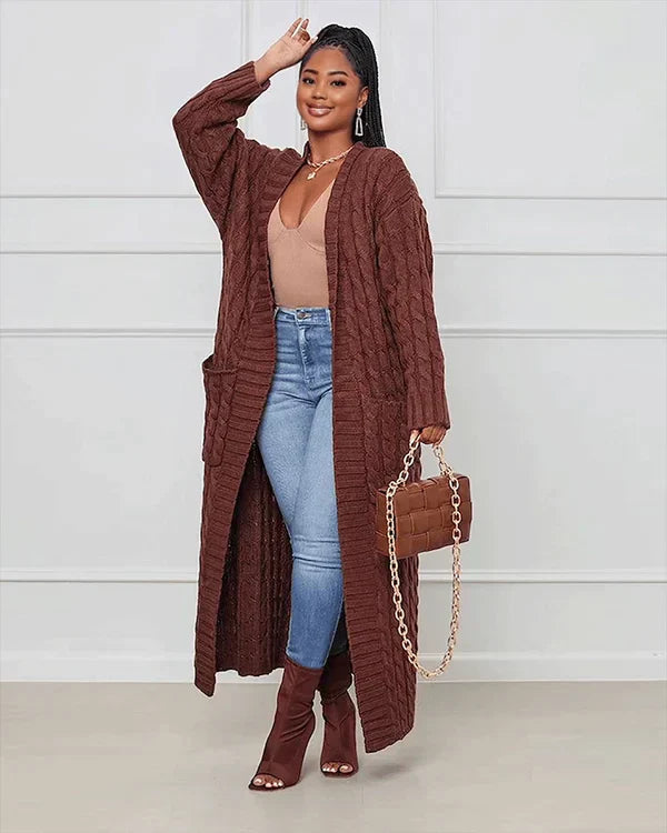 Berg-Feldt | Lässiger Langer Cardigan mit V-Ausschnitt