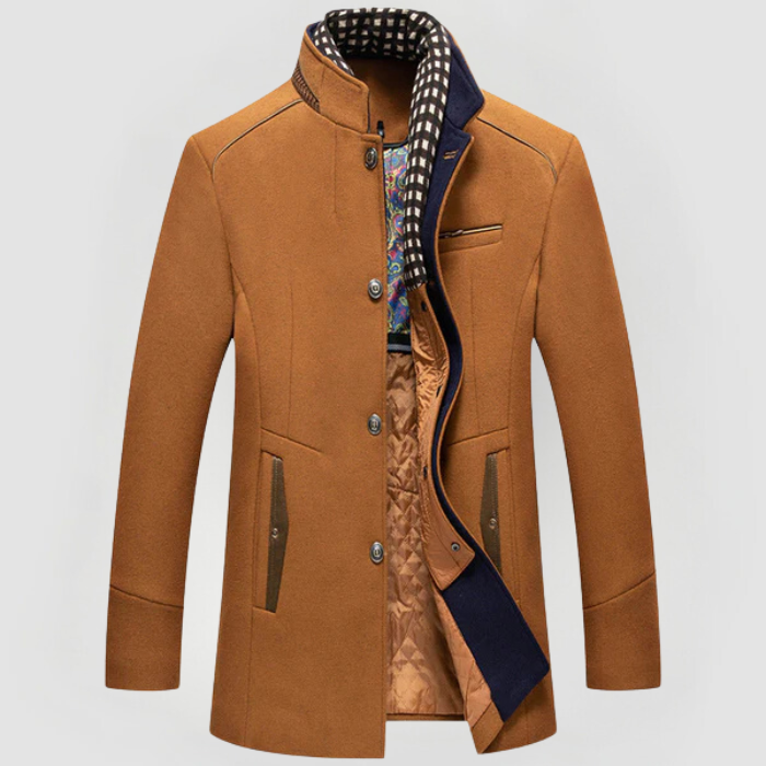 LUKE: Manteau en laine avec protection coupe-vent