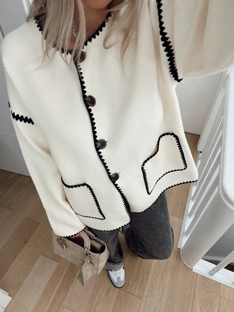 Berg-Feldt | cardigan - Gilet boutonnage contrastant automne