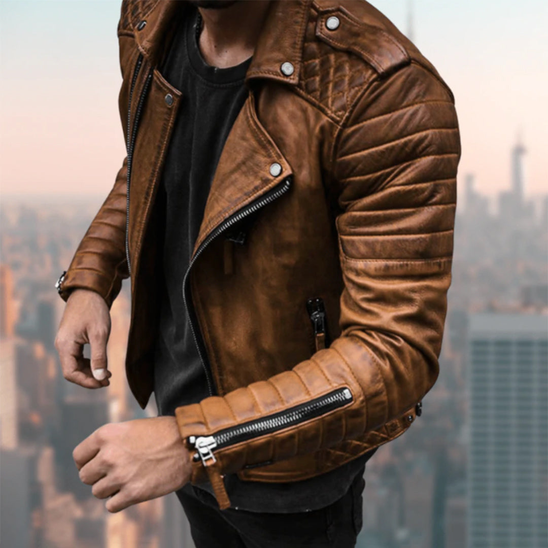 Berg-Feldt | Herren Leder Bikerjacke