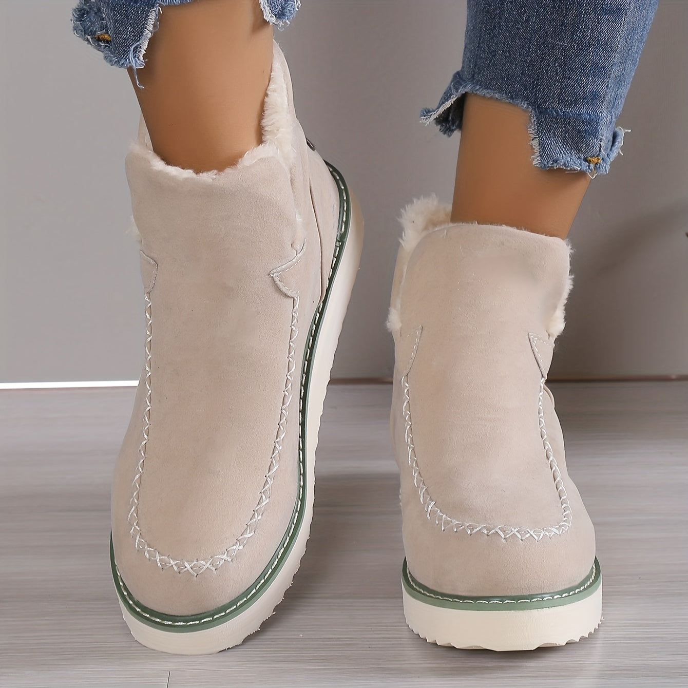 Berg-Feldt | Bottes à talons en daim d'hiver avec doublure en fausse fourrure