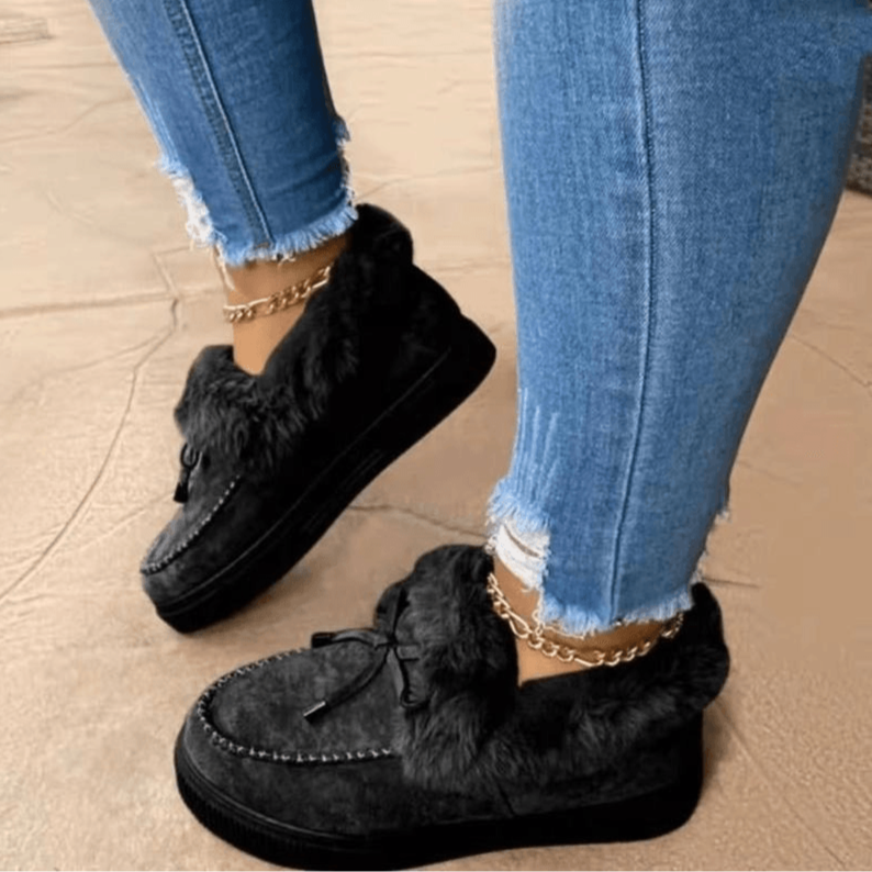 Berg-Feldt | Pantoufles confortables pour femmes avec fourrure de luxe