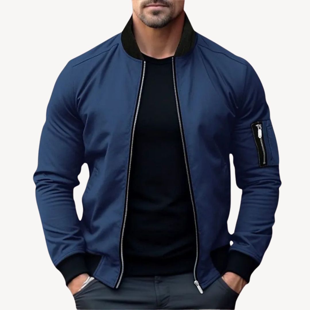 Berg-Feldt | Herren Klassische Zip-Up Bomberjacke - Vielseitig & Stylisch
