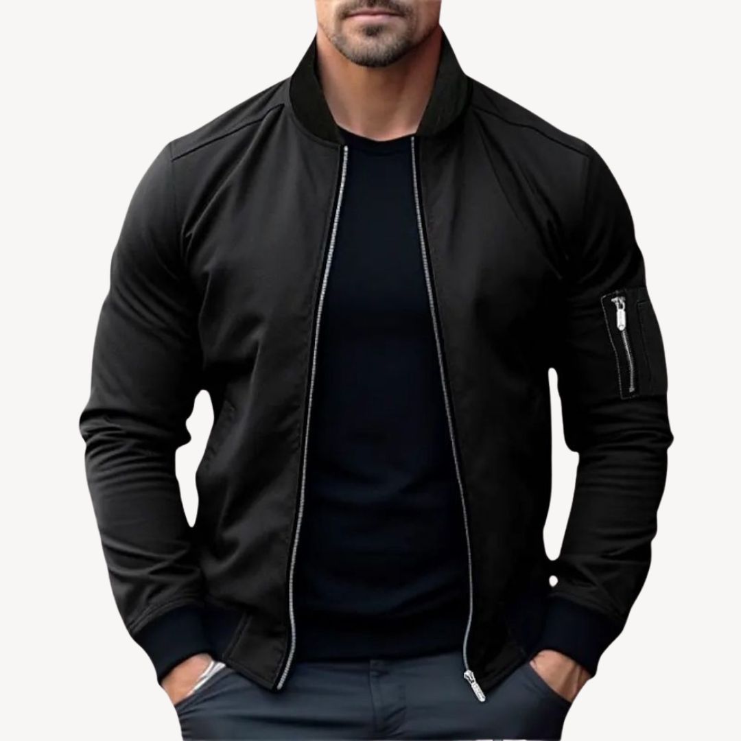 Berg-Feldt | Herren Klassische Zip-Up Bomberjacke - Vielseitig & Stylisch
