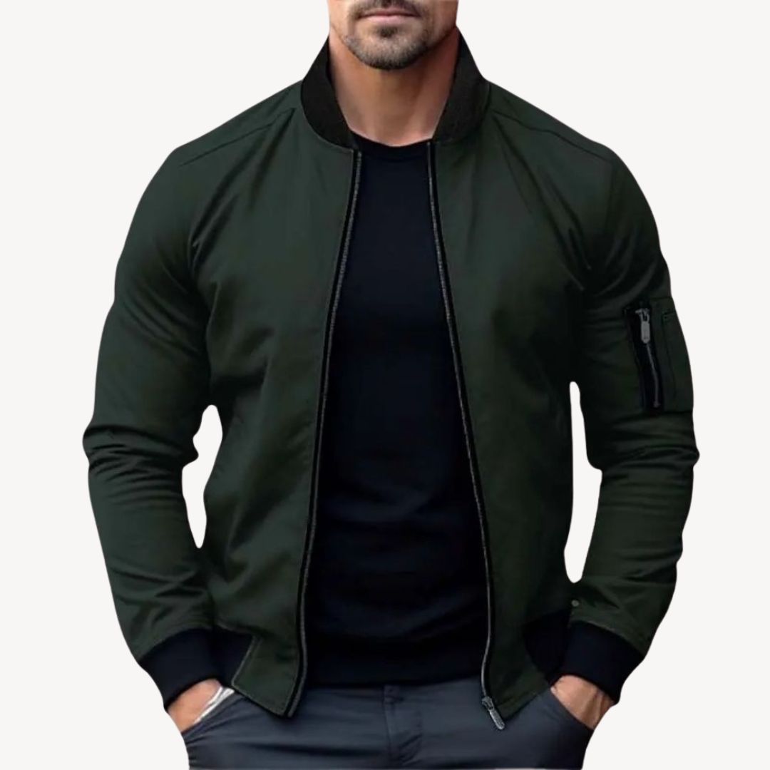 Berg-Feldt | Herren Klassische Zip-Up Bomberjacke - Vielseitig & Stylisch