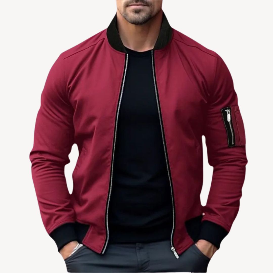 Berg-Feldt | Herren Klassische Zip-Up Bomberjacke - Vielseitig & Stylisch