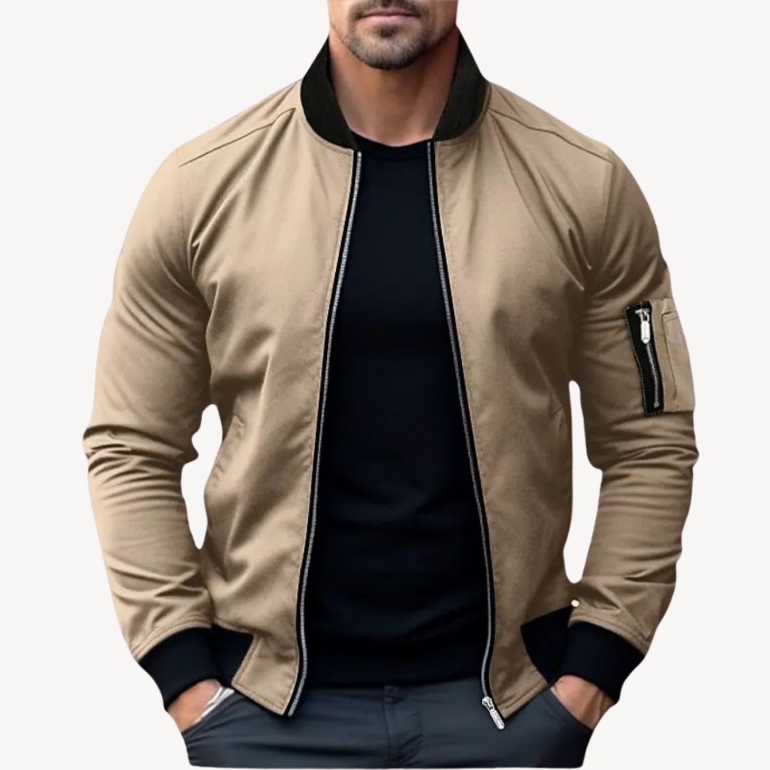 Berg-Feldt | Herren Klassische Zip-Up Bomberjacke - Vielseitig & Stylisch