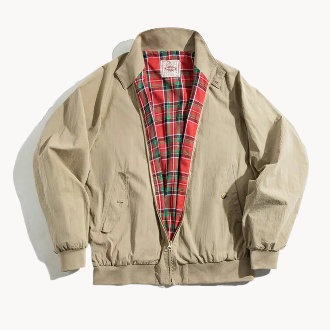 Berg-Feldt | Herren Baumwoll Harrington Jacke - Klassisch & Vielseitig