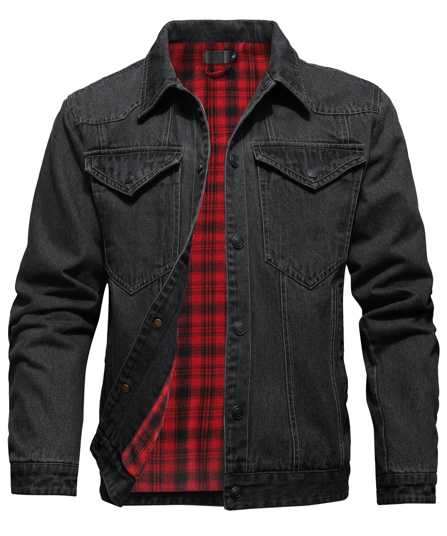 Berg-Feldt | Herren Denim Wandererjacke - Flanell gefüttert