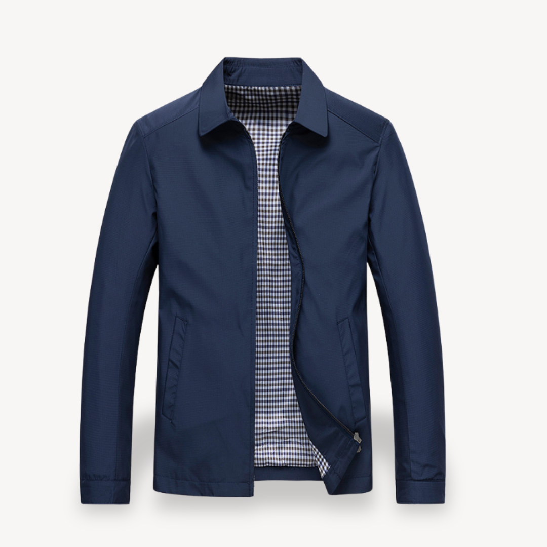 Berg-Feldt | Herren Leichte Baumwolljacke mit kariertem Futter