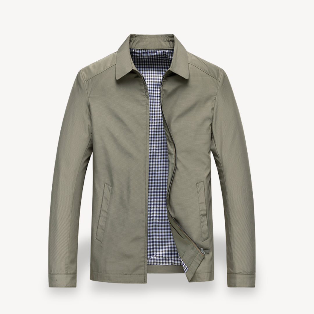 Berg-Feldt | Herren Leichte Baumwolljacke mit kariertem Futter