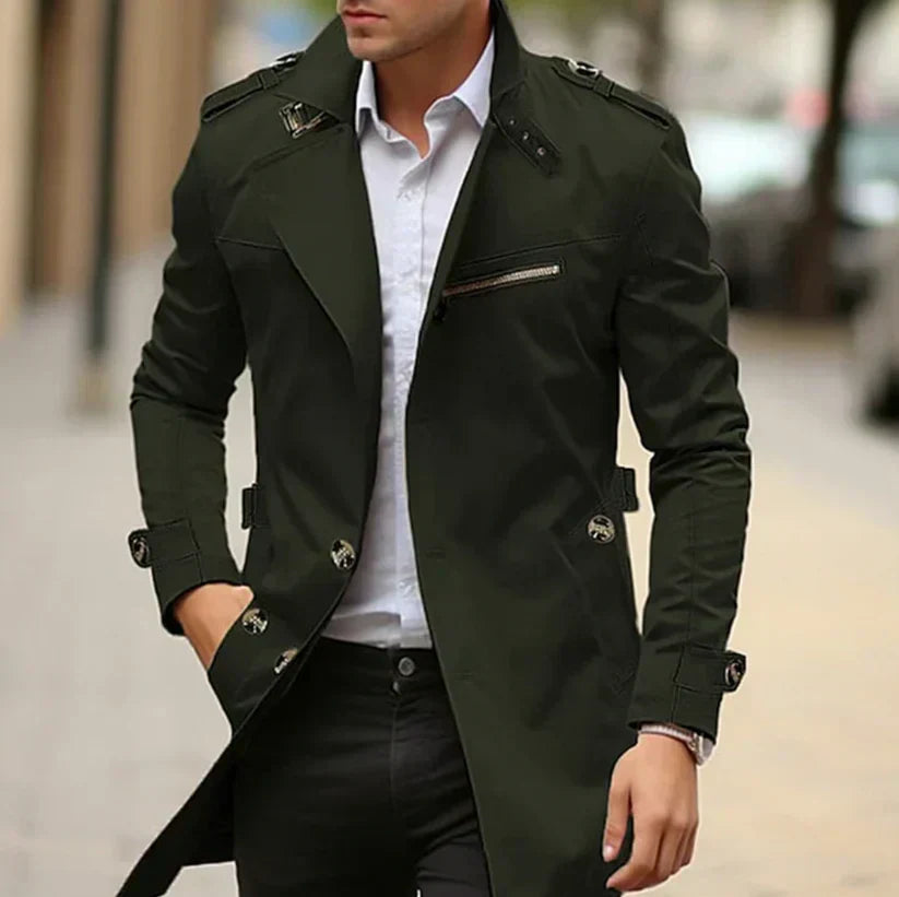 Berg-Feldt | Herren Premium Baumwolle Trenchcoat - Stylische Frühlingsoberbekleidung