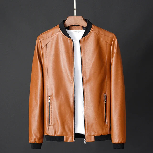 Berg-Feldt | Herren Vintage Leder Bomberjacke mit sicheren Taschen