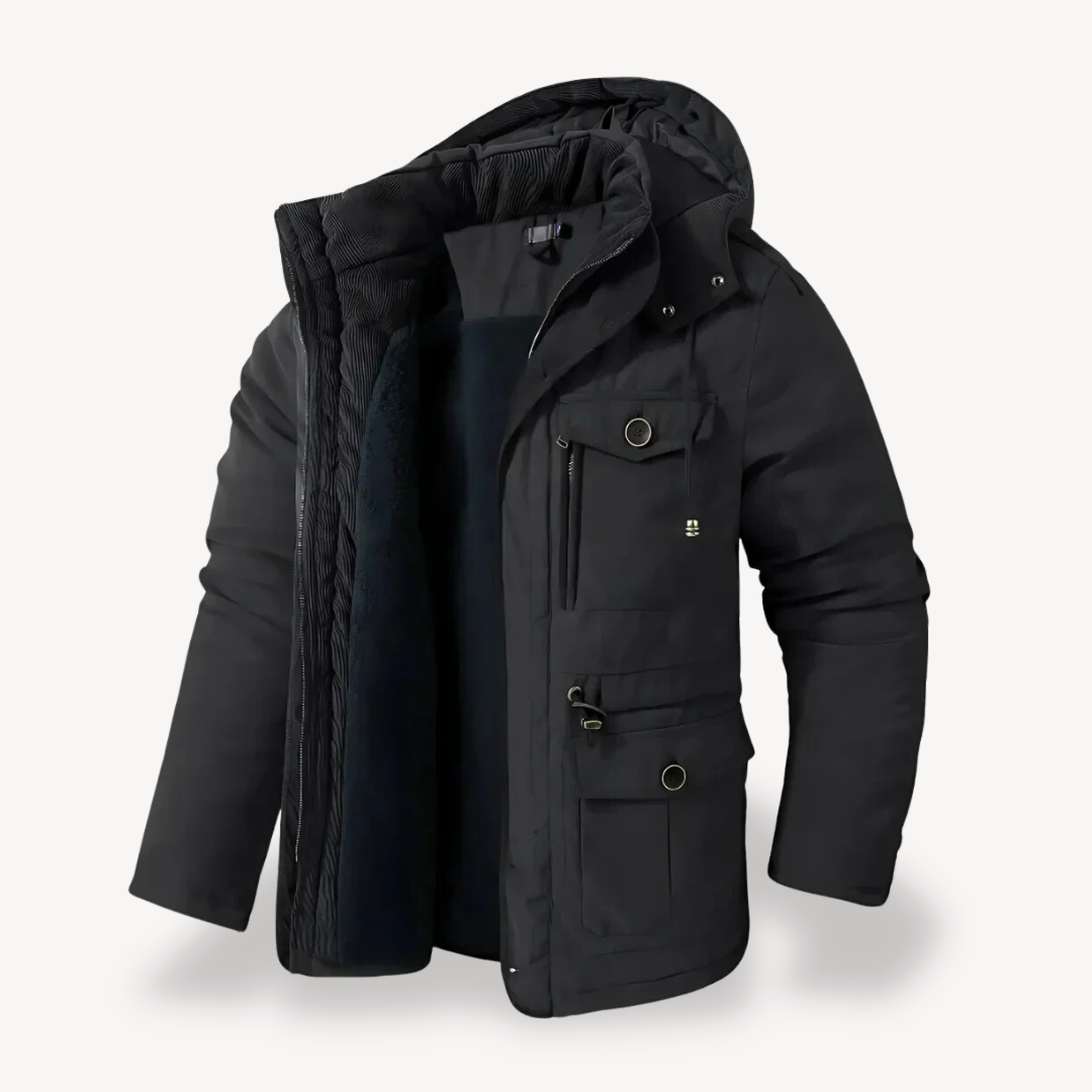 Berg-Feldt | Herren wasserdichter Winterparka mit fellgefütterter Kapuze