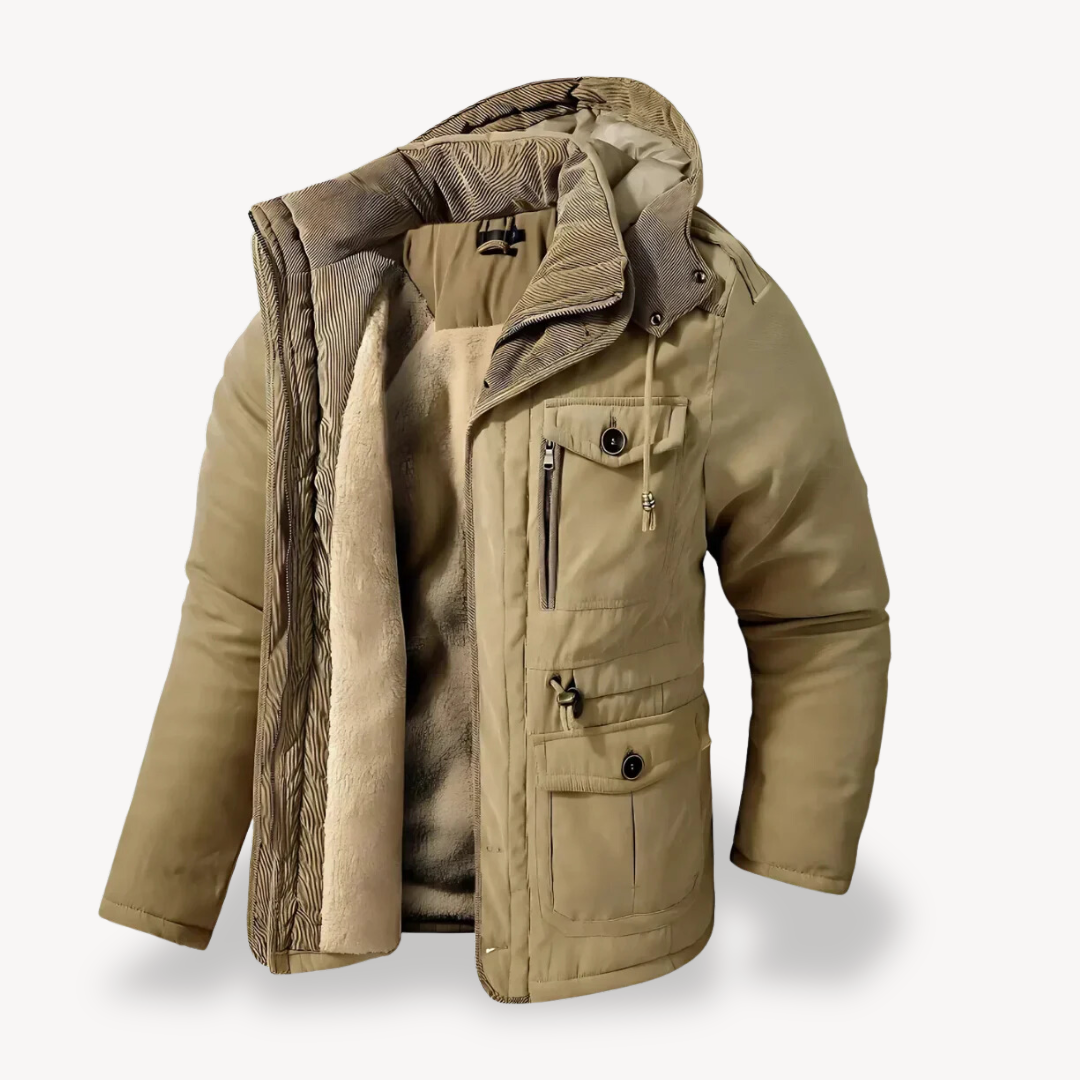 Berg-Feldt | Herren wasserdichter Winterparka mit fellgefütterter Kapuze