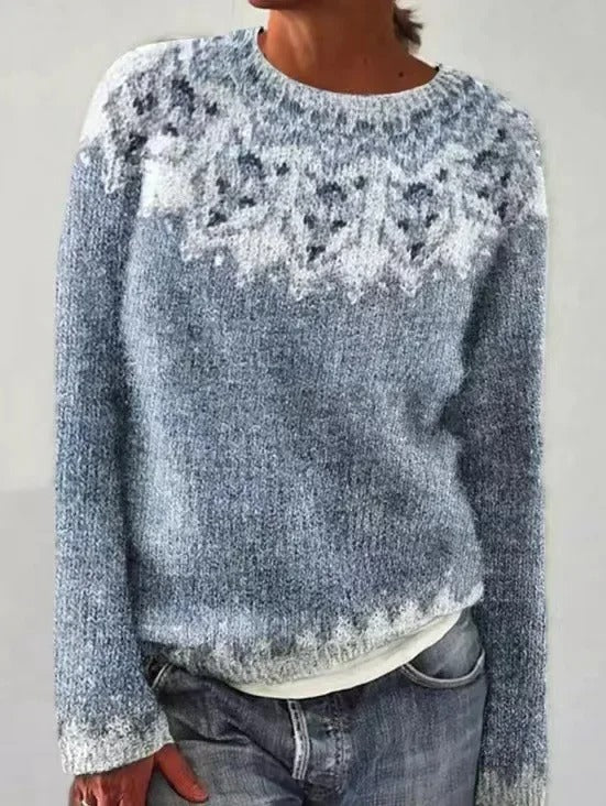 Berg-Feldt | Pullover - Frauen Bunter Fair Isle Strickpullover