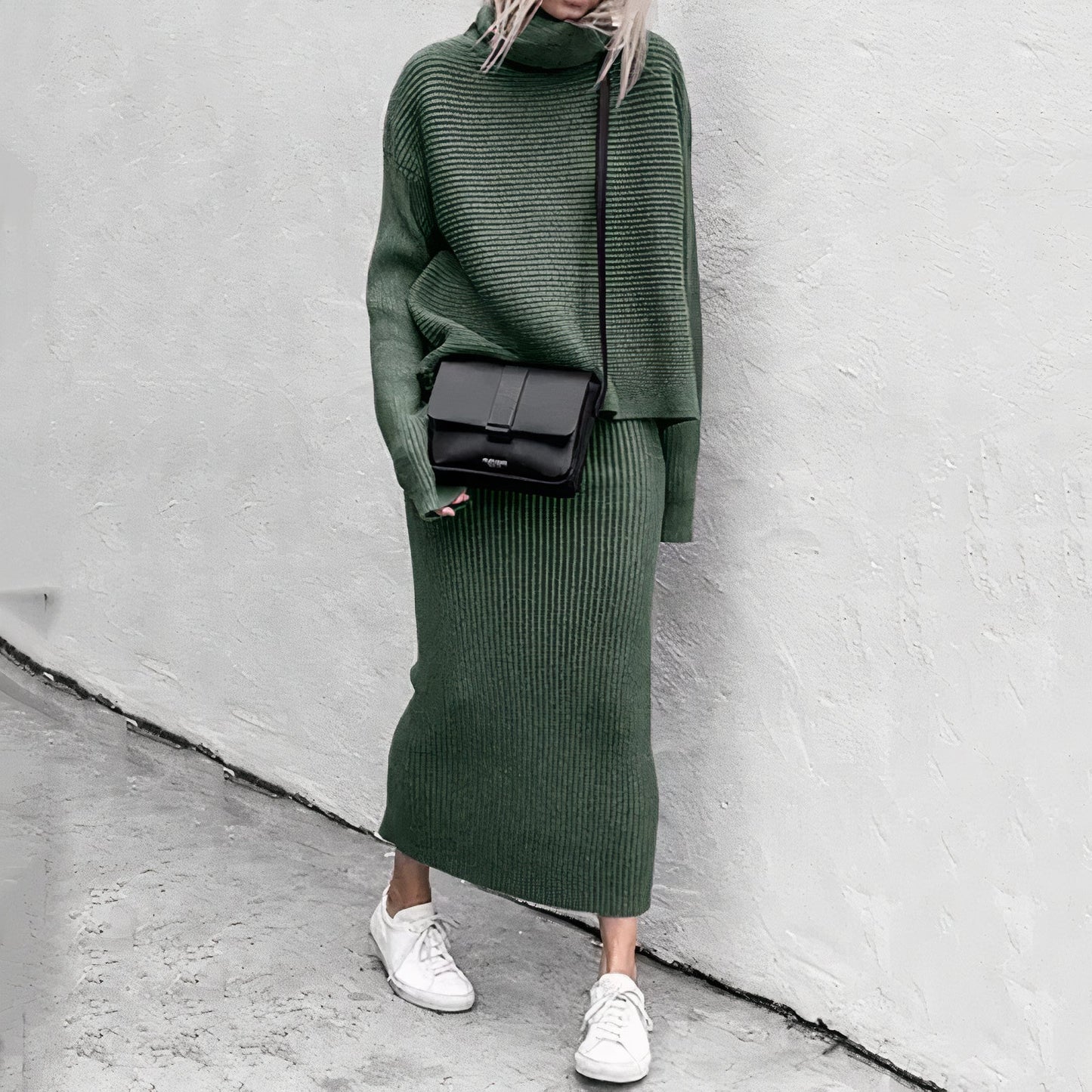 Damenmode: Pullover und Rock Set - Anita