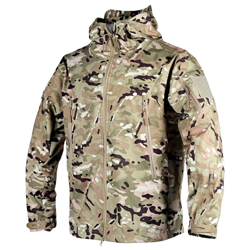 Berg-Feldt | Outdoor-Jacke - Wasserabweisend - Kapuze mit Kordelzug - Verstellbare Bündchen - Zip-Taschen