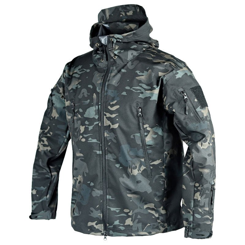 Berg-Feldt | Outdoor-Jacke - Wasserabweisend - Kapuze mit Kordelzug - Verstellbare Bündchen - Zip-Taschen