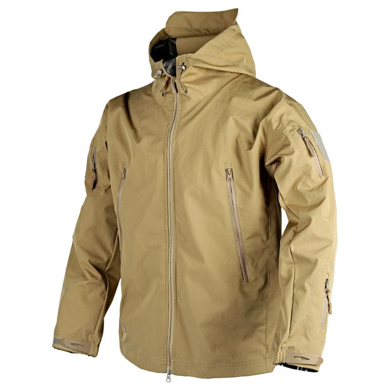 Berg-Feldt | Outdoor-Jacke - Wasserabweisend - Kapuze mit Kordelzug - Verstellbare Bündchen - Zip-Taschen