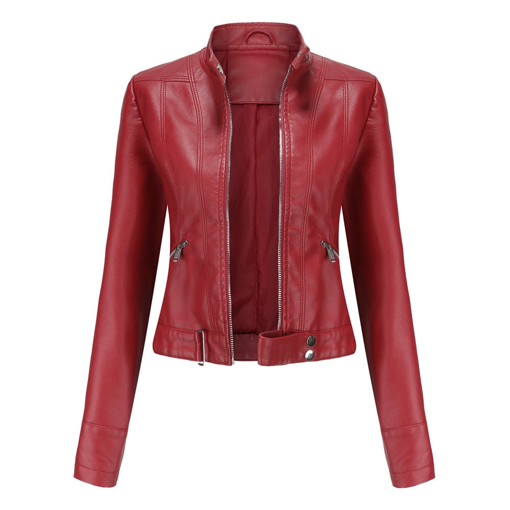 Berg-Feldt | Jacke Im Biker Stil Kurzjacke mit Reißverschluss und Stehkragen