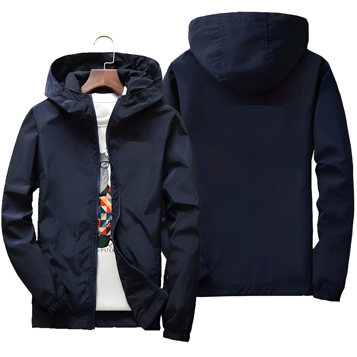 Coupe-vent à capuche pour hommes
