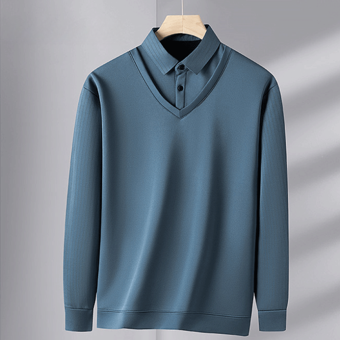 GREGOR Pullover mit Hemdkragen