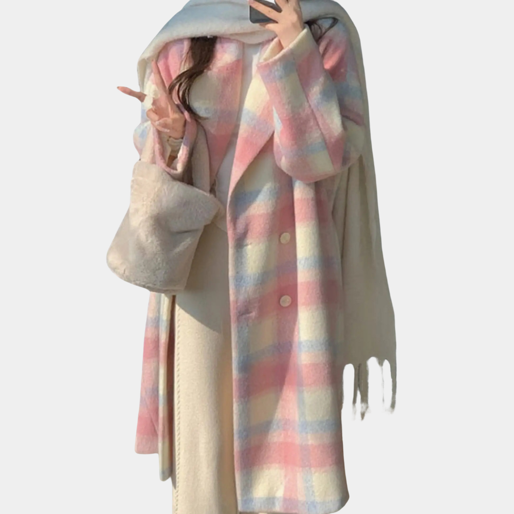 Berg-Feldt | Eleganter Karierter Wintermantel für Damen