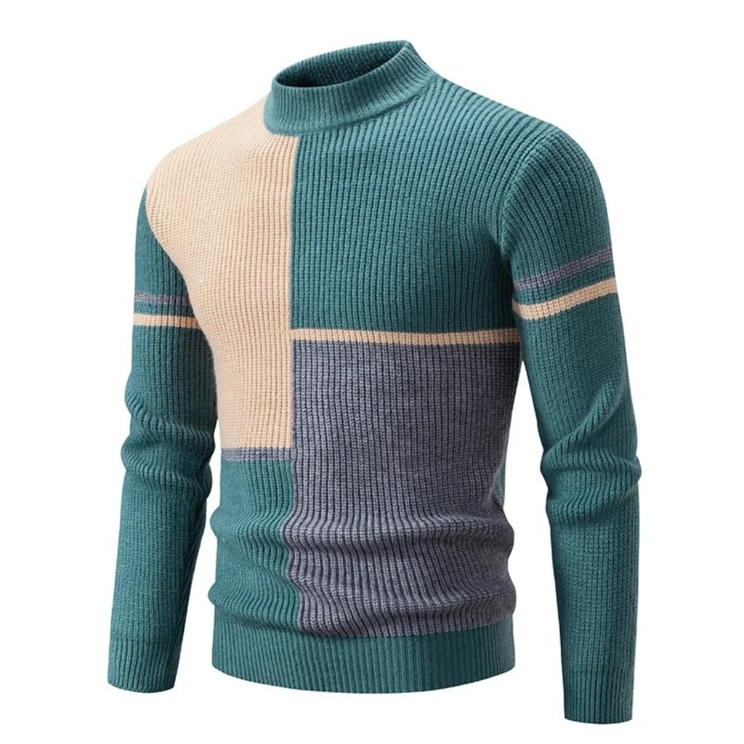 Berg-Feldt | Strickpullover mit Farbblöcken Weich und Warm Modernes Design