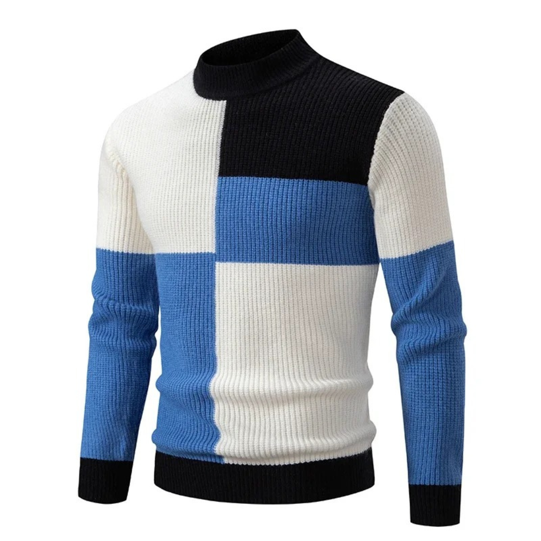 Berg-Feldt | Strickpullover mit Farbblöcken Weich und Warm Modernes Design