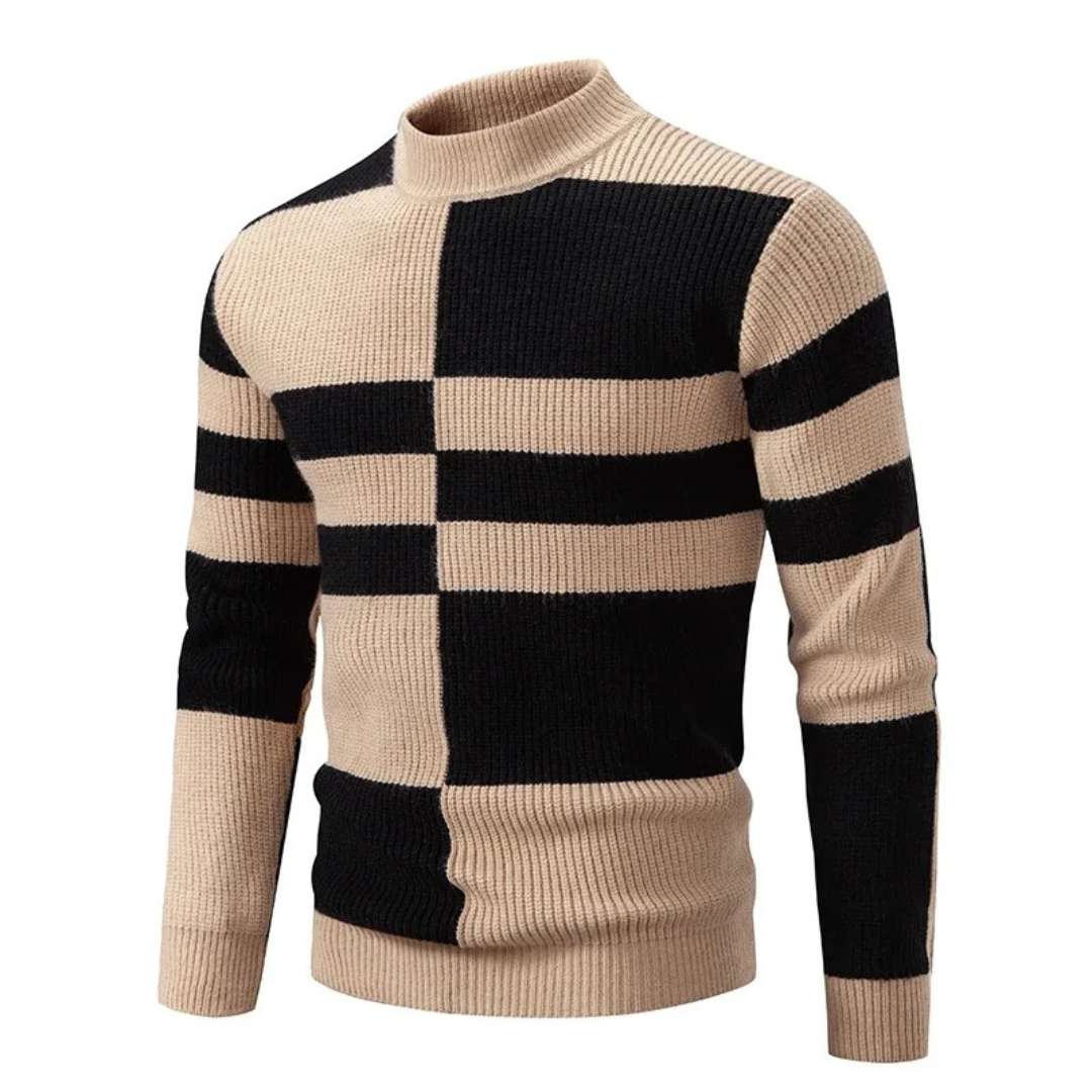 Berg-Feldt | Strickpullover mit Farbblöcken Weich und Warm Modernes Design