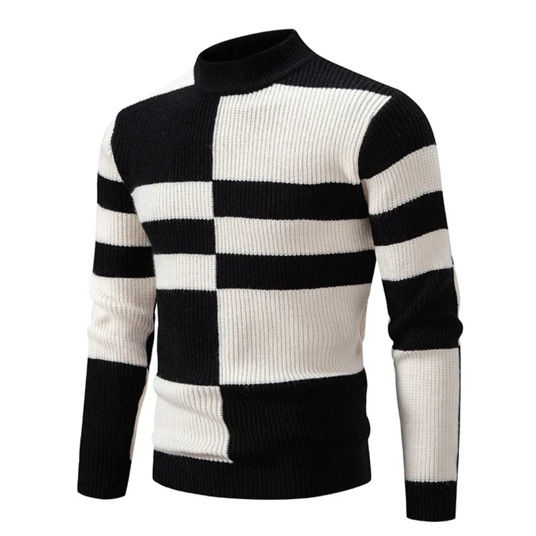 Berg-Feldt | Strickpullover mit Farbblöcken Weich und Warm Modernes Design