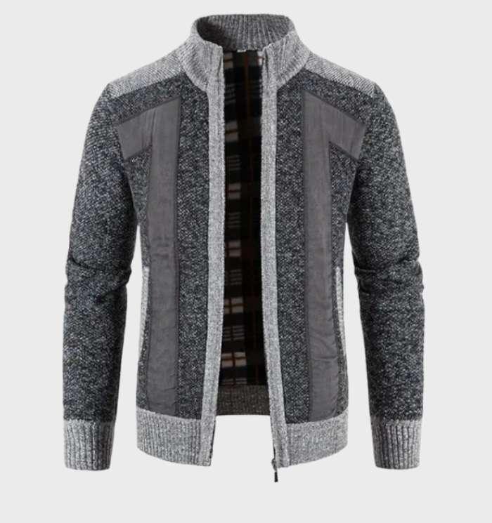 Helmut Jacket: manches côtelées épaisses, doublure en flanelle à carreaux, col montant