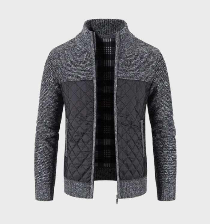 Helmut Jacket: manches côtelées épaisses, doublure en flanelle à carreaux, col montant