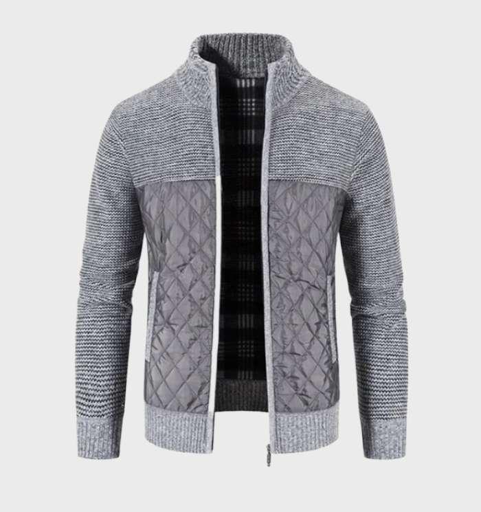 Helmut Jacket: manches côtelées épaisses, doublure en flanelle à carreaux, col montant