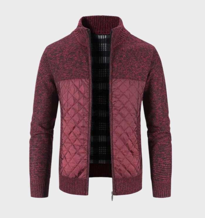 Helmut Jacket: manches côtelées épaisses, doublure en flanelle à carreaux, col montant