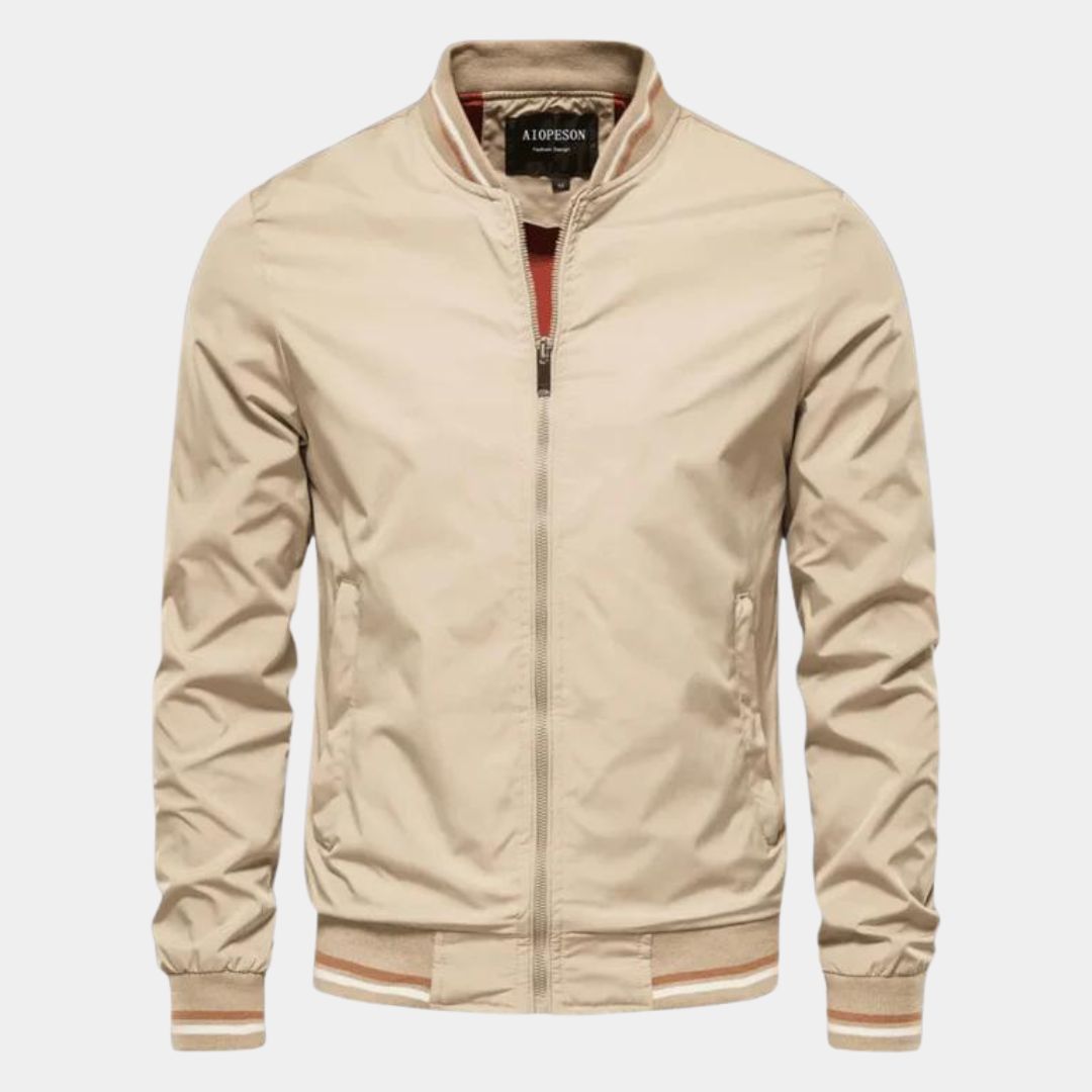 Berg-Feldt | Klassische Bomberjacke Polyester Militärgrün und Stilet
