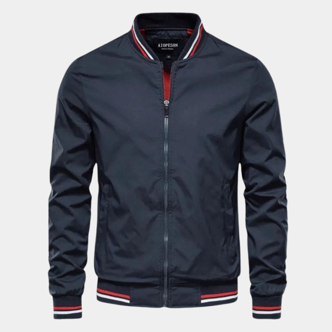 Berg-Feldt | Klassische Bomberjacke Polyester Militärgrün und Stilet
