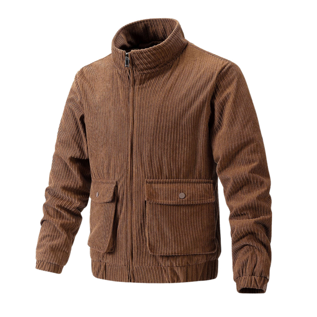 Berg-Feldt | Veste en velours côtelé avec fermeture éclair
