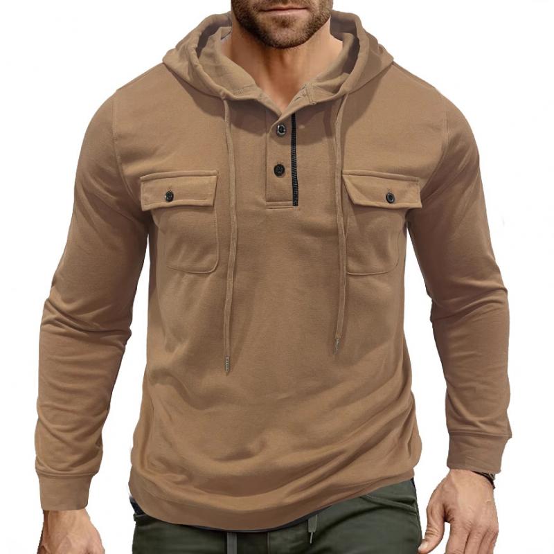 Berg-Feldt | Lässiger Hoodie mit Knöpfen Soft und Komfortabel Praktisches Design